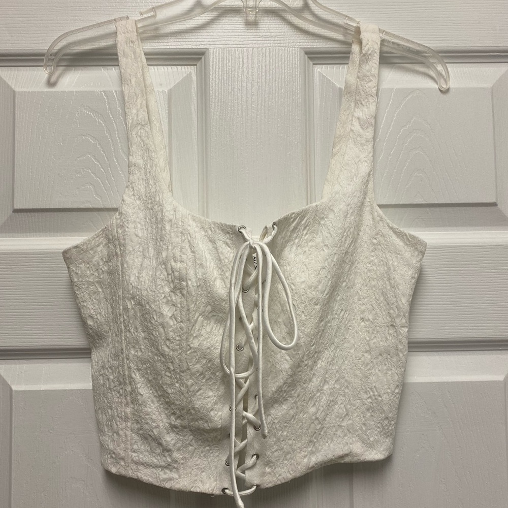 Lace up corset top